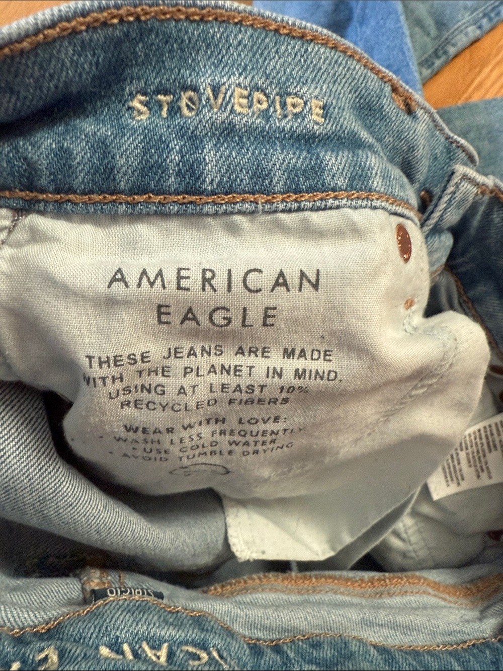 American Eagle Strigid high-waisted Stovepipe Jean 000 short - Picture 4 of 5
